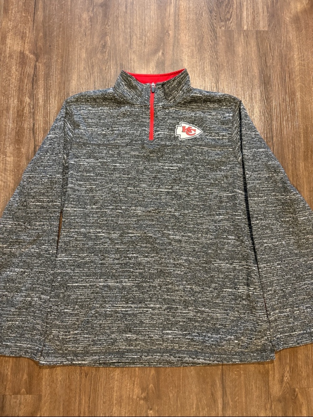 Kansas City Chiefs men’s large polo pullover zip NFL team